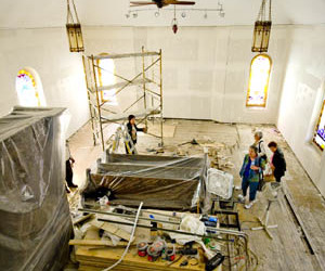 Sancturary during restoration