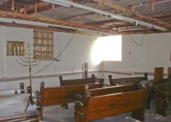 Pews,  candelabra etc