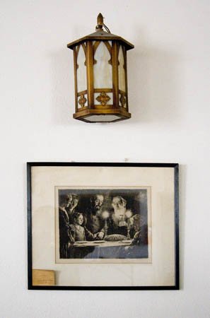Lamp and Charcoal drawing