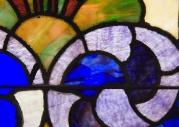 Detail stained glass window