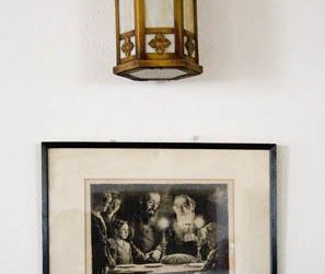 Lamp and Charcoal drawing