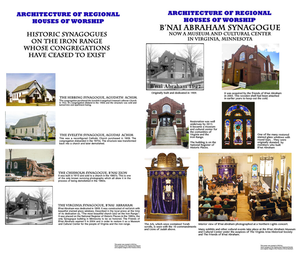 Historic Synagogues Iron Range Minnesota